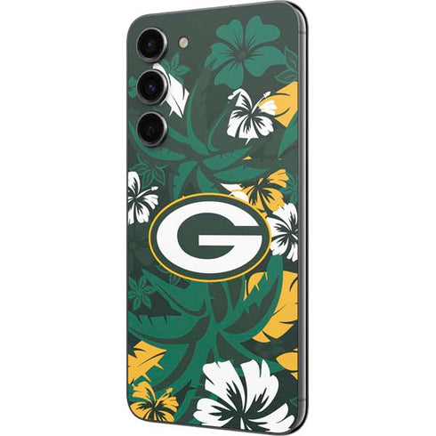 NFL Green Bay Packers Tropical Print Galaxy S23 Plus Skin