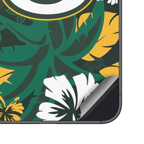 NFL Green Bay Packers Tropical Print Galaxy S23 Skin