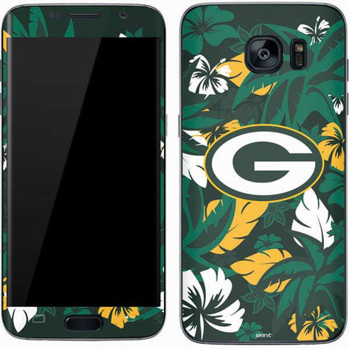 NFL Green Bay Packers Tropical Print Galaxy S7 Skin