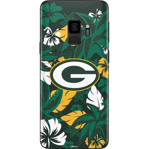 NFL Green Bay Packers Tropical Print Galaxy S9 Skin
