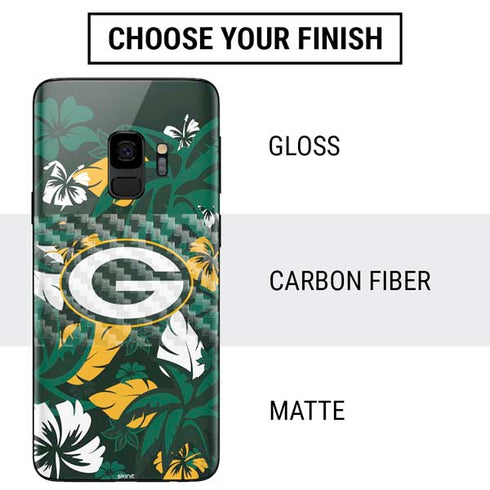 NFL Green Bay Packers Tropical Print Galaxy S9 Skin