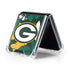 NFL Green Bay Packers Tropical Print Galaxy Z Flip5 5G Clear Case