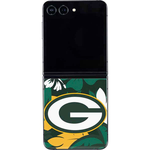 NFL Green Bay Packers Tropical Print Galaxy Z Flip5 5G Skin