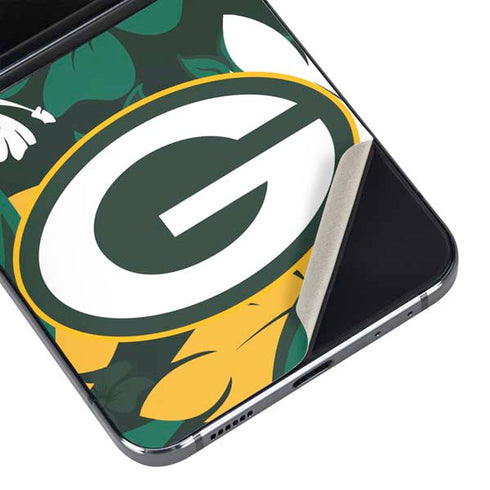 NFL Green Bay Packers Tropical Print Galaxy Z Flip5 5G Skin