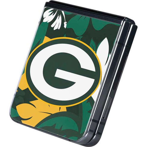 NFL Green Bay Packers Tropical Print Galaxy Z Flip5 5G Skin
