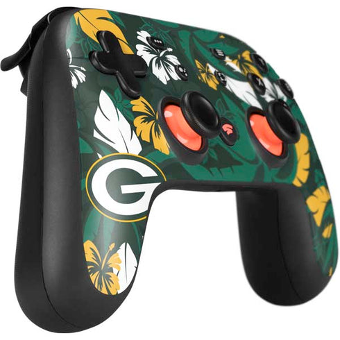 NFL Green Bay Packers Tropical Print Google Stadia Controller Skin