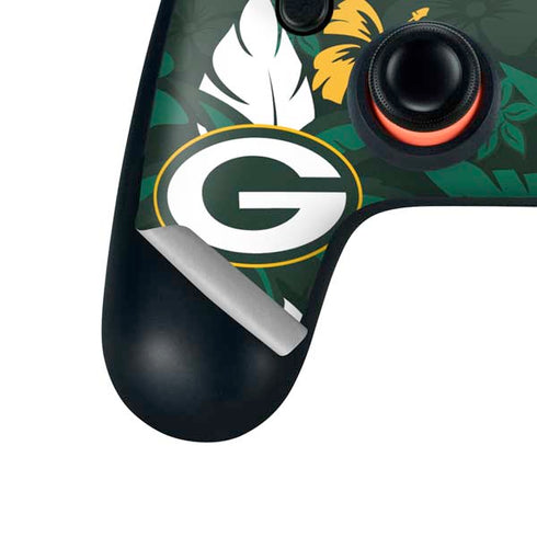 NFL Green Bay Packers Tropical Print Google Stadia Controller Skin