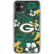 NFL Green Bay Packers Tropical Print iPhone 11 Clear Case