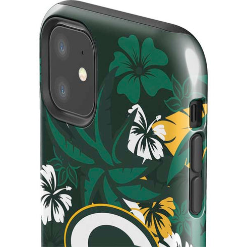 NFL Green Bay Packers Tropical Print iPhone 11 Impact Case