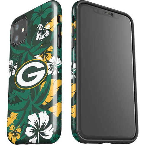 NFL Green Bay Packers Tropical Print iPhone 11 Impact Case