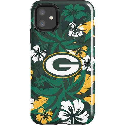 NFL Green Bay Packers Tropical Print iPhone 11 Impact Case