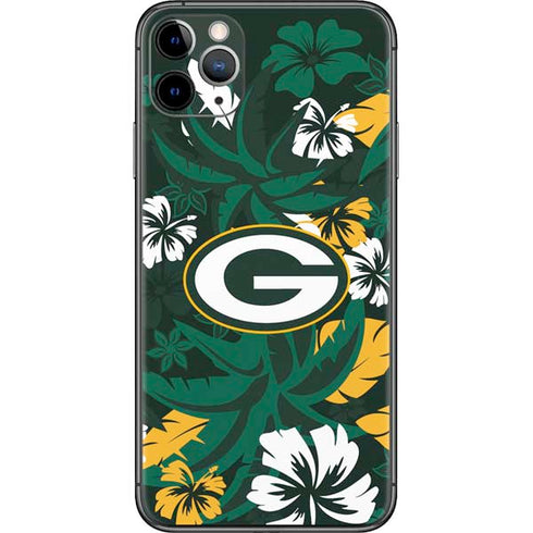 NFL Green Bay Packers Tropical Print iPhone 11 Pro Max Skin