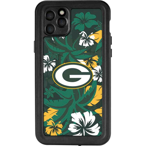 NFL Green Bay Packers Tropical Print iPhone 11 Pro Max Waterproof Case