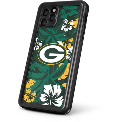 NFL Green Bay Packers Tropical Print iPhone 11 Pro Max Waterproof Case