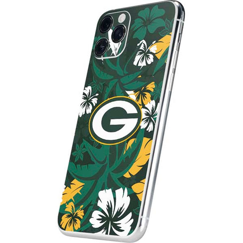 NFL Green Bay Packers Tropical Print iPhone 11 Pro Skin