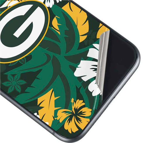 NFL Green Bay Packers Tropical Print iPhone 11 Skin