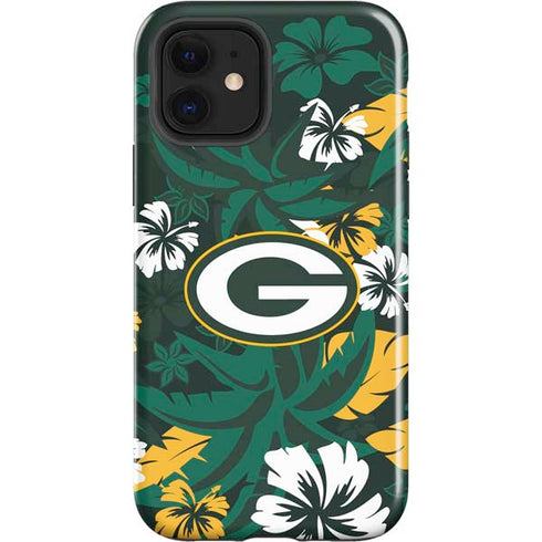NFL Green Bay Packers Tropical Print iPhone 12 Impact Case