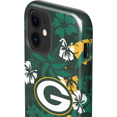 NFL Green Bay Packers Tropical Print iPhone 12 Impact Case