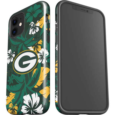 NFL Green Bay Packers Tropical Print iPhone 12 Impact Case