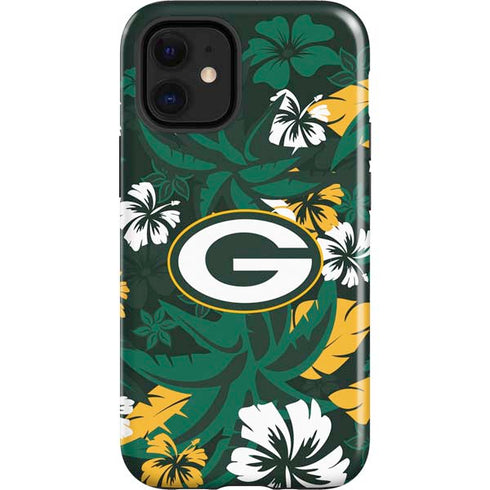 NFL Green Bay Packers Tropical Print iPhone 12 Mini Impact Case
