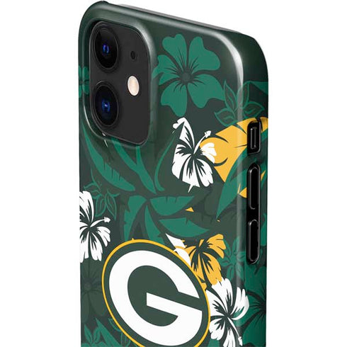 NFL Green Bay Packers Tropical Print iPhone 12 Mini Lite Case