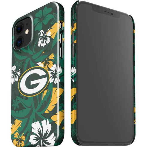 NFL Green Bay Packers Tropical Print iPhone 12 Mini Lite Case
