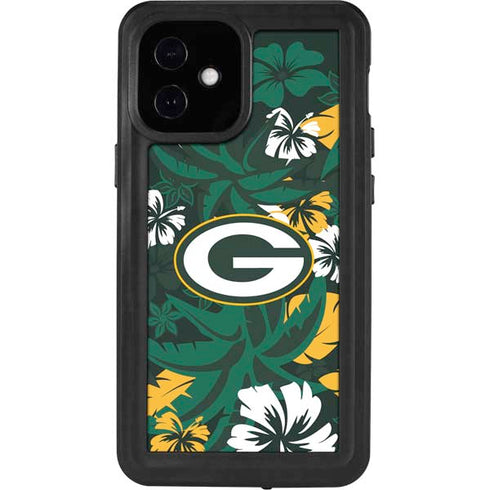 NFL Green Bay Packers Tropical Print iPhone 12 Mini Waterproof Case