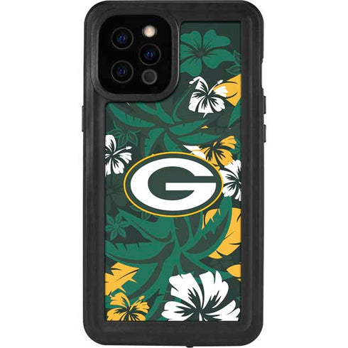 NFL Green Bay Packers Tropical Print iPhone 12 Pro Max Waterproof Case