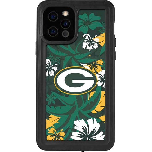 NFL Green Bay Packers Tropical Print iPhone 12 Pro Waterproof Case