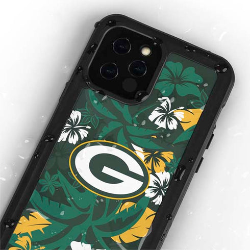 NFL Green Bay Packers Tropical Print iPhone 12 Pro Waterproof Case