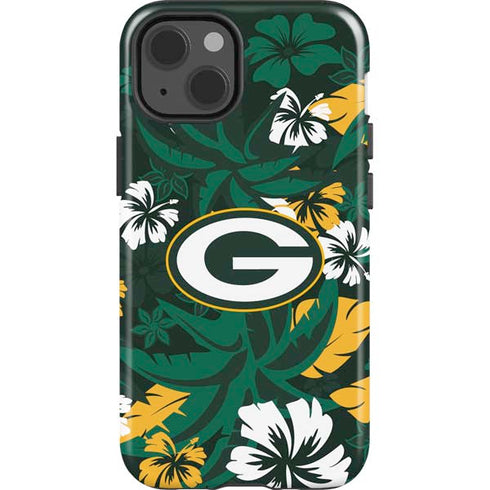 NFL Green Bay Packers Tropical Print iPhone 13 Impact Case