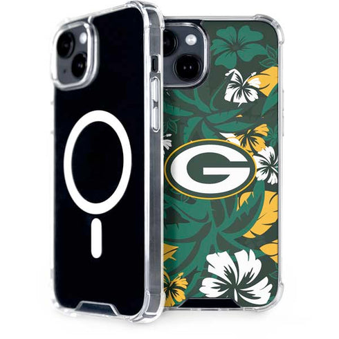 NFL Green Bay Packers Tropical Print iPhone 13 MagSafe Case