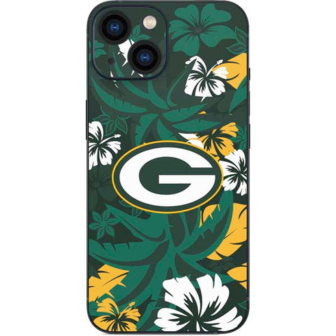 NFL Green Bay Packers Tropical Print iPhone 13 Mini Skin