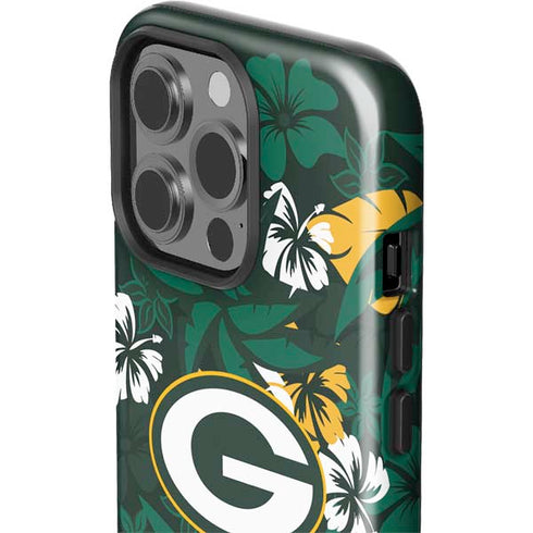 NFL Green Bay Packers Tropical Print iPhone 13 Pro Impact Case