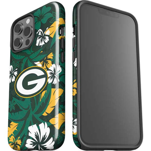 NFL Green Bay Packers Tropical Print iPhone 13 Pro Max Impact Case