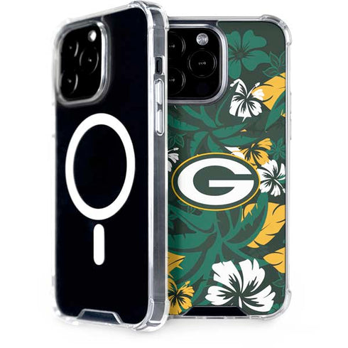 NFL Green Bay Packers Tropical Print iPhone 13 Pro Max MagSafe Case