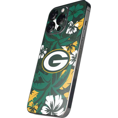 NFL Green Bay Packers Tropical Print iPhone 13 Pro Max Skin