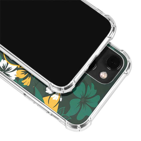 NFL Green Bay Packers Tropical Print iPhone 15 Plus Clear Case