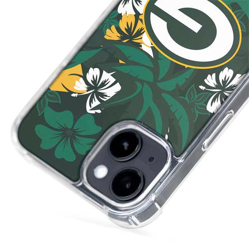 NFL Green Bay Packers Tropical Print iPhone 15 Plus MagSafe Case