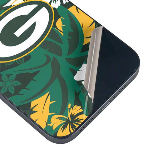 NFL Green Bay Packers Tropical Print iPhone 14 Plus Skin