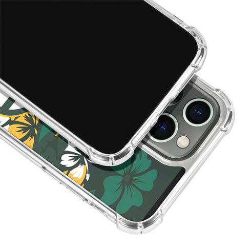 NFL Green Bay Packers Tropical Print iPhone 15 Pro Clear Case