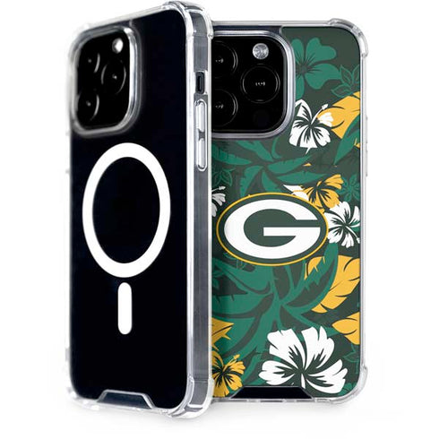 NFL Green Bay Packers Tropical Print iPhone 15 Pro MagSafe Case