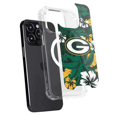 NFL Green Bay Packers Tropical Print iPhone 15 Pro MagSafe Case
