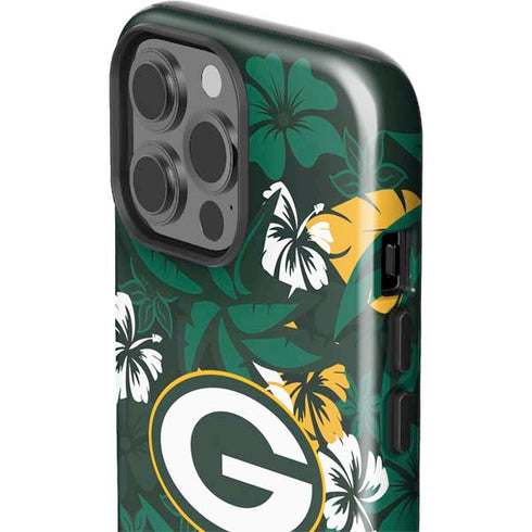 NFL Green Bay Packers Tropical Print iPhone 15 Pro Max Impact Case