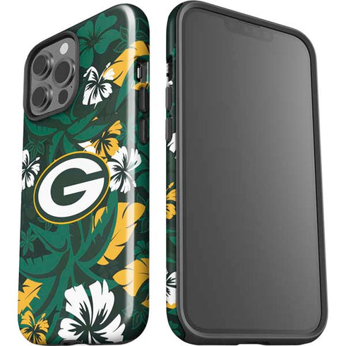 NFL Green Bay Packers Tropical Print iPhone 14 Pro Max Impact Case