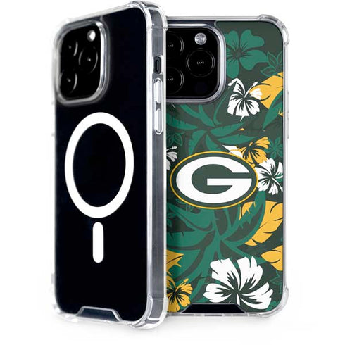NFL Green Bay Packers Tropical Print iPhone 14 Pro Max MagSafe Case
