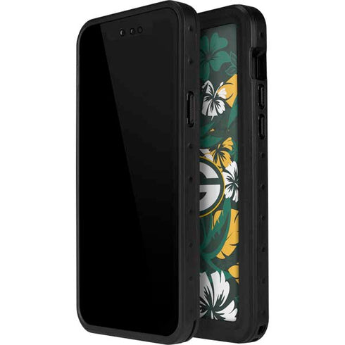 NFL Green Bay Packers Tropical Print iPhone 14 Pro Waterproof Case