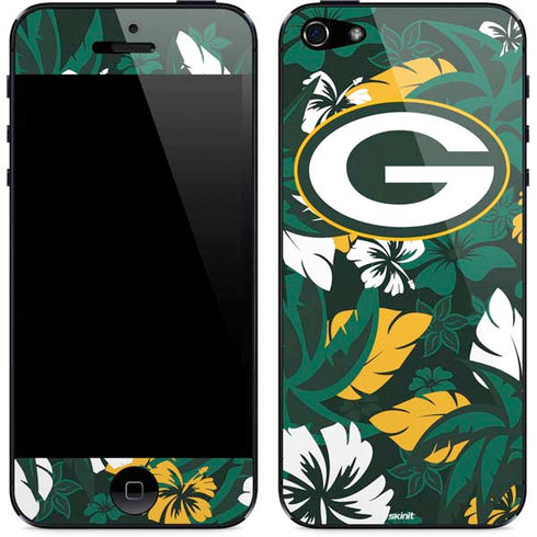 NFL Green Bay Packers Tropical Print iPhone 5/5s/5SE Skin