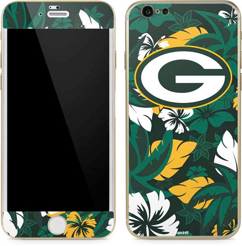 NFL Green Bay Packers Tropical Print iPhone 6/6s Skin