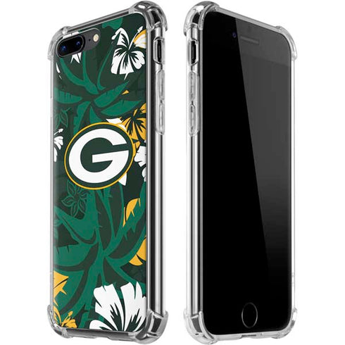 NFL Green Bay Packers Tropical Print iPhone 7/8 Plus Clear Case